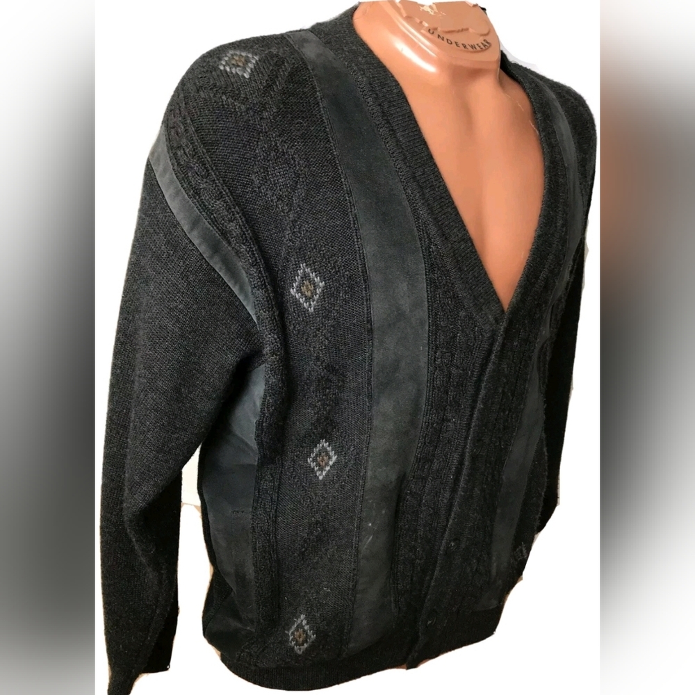 Norm Thompson Black Cardigan with Diamond Accents